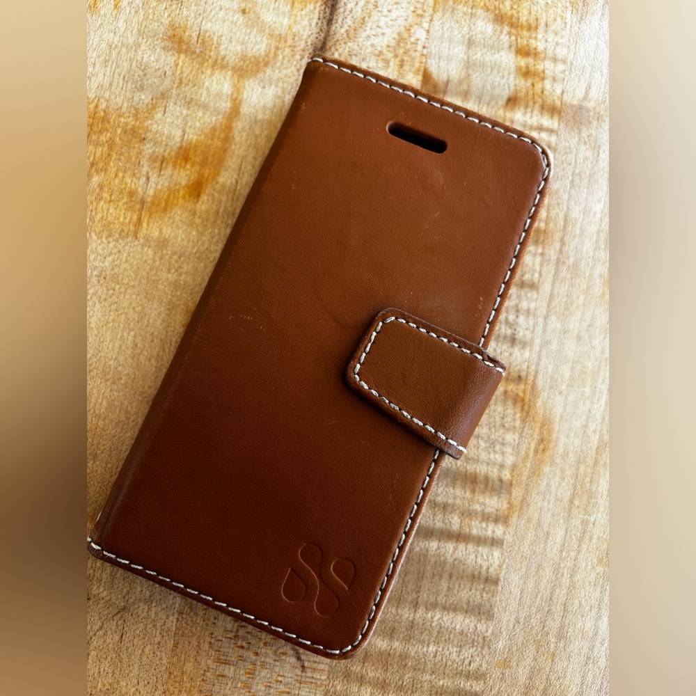 SafeSleeve anti radiation Brown Leather Phone Case